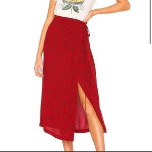Free People Yasmin Midi Wrap Skirt